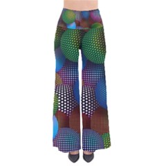 Multicolored Patterned Spheres 3d So Vintage Palazzo Pants by Sapixe