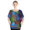 Multicolored Patterned Spheres 3d Blouse View1