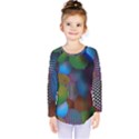 Multicolored Patterned Spheres 3d Kids  Long Sleeve Tee View1