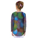 Multicolored Patterned Spheres 3d Kids  Long Sleeve Tee View2