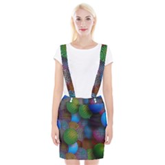 Multicolored Patterned Spheres 3d Braces Suspender Skirt by Sapixe