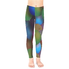 Multicolored Patterned Spheres 3d Kids  Legging by Sapixe