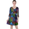 Multicolored Patterned Spheres 3d Ruffle Dress View1