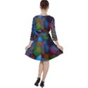 Multicolored Patterned Spheres 3d Ruffle Dress View2