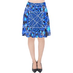 Network Connection Structure Knot Velvet High Waist Skirt by Sapixe