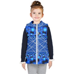 Network Connection Structure Knot Kid s Hooded Puffer Vest by Sapixe