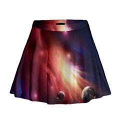 Nebula Elevation Mini Flare Skirt by Sapixe