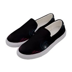 Neon Flowers And Swirls Abstract Women s Canvas Slip Ons by Sapixe