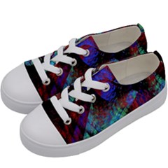 Native Blanket Abstract Digital Art Kids  Low Top Canvas Sneakers by Sapixe