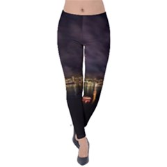 New Year’s Evein Sydney Australia Opera House Celebration Fireworks Velvet Leggings by Sapixe