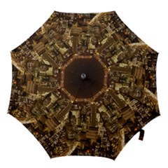 New York City At Night Future City Night Hook Handle Umbrellas (small) by Sapixe