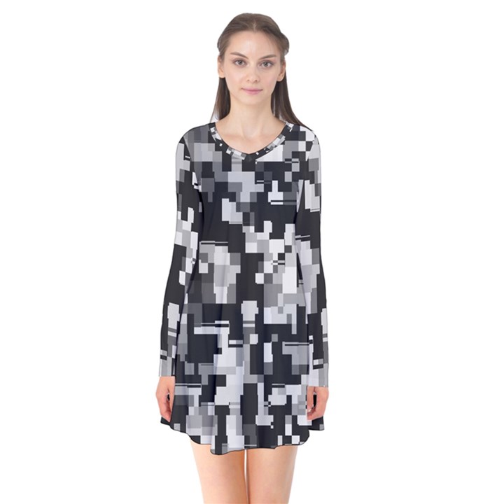 Noise Texture Graphics Generated Flare Dress