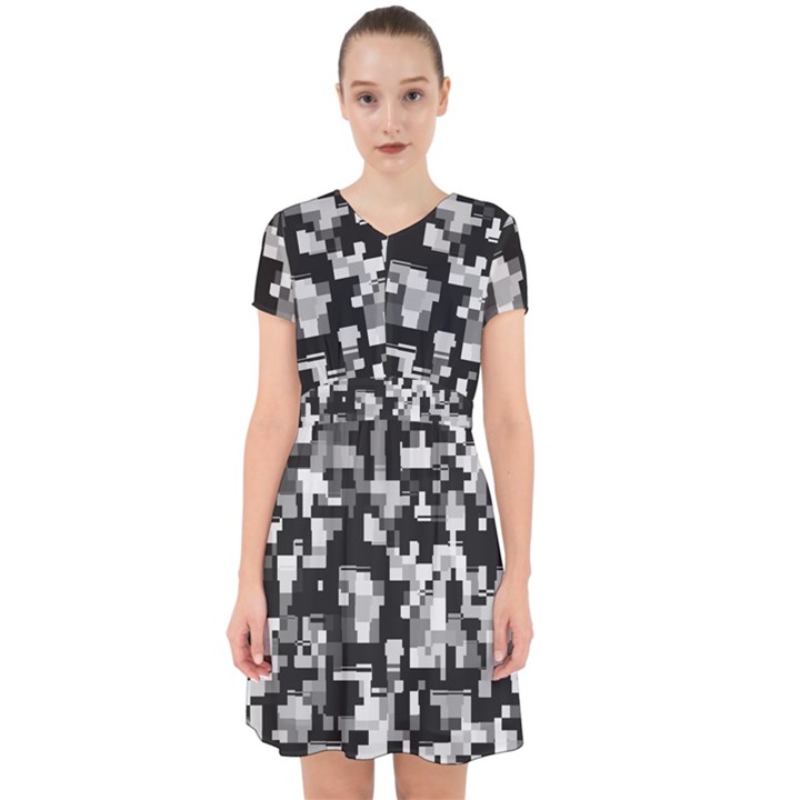 Noise Texture Graphics Generated Adorable in Chiffon Dress