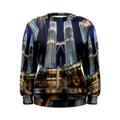 New Years Eve Petronas Towers Kuala Lumpur Malaysia Women s Sweatshirt by Sapixe