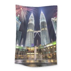 New Years Eve Petronas Towers Kuala Lumpur Malaysia Small Tapestry by Sapixe