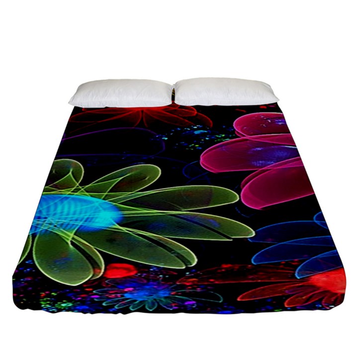 Nice 3d Flower Fitted Sheet (King Size)