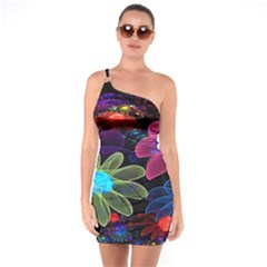 Nice 3d Flower One Soulder Bodycon Dress by Sapixe