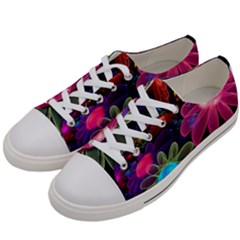 Nice 3d Flower Women s Low Top Canvas Sneakers by Sapixe