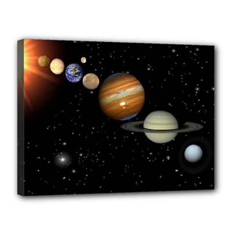 Outer Space Planets Solar System Canvas 16  X 12  by Sapixe