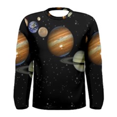 Outer Space Planets Solar System Men s Long Sleeve Tee by Sapixe