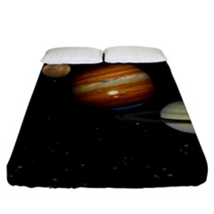 Outer Space Planets Solar System Fitted Sheet (king Size) by Sapixe