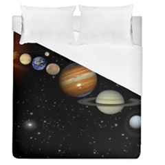 Outer Space Planets Solar System Duvet Cover (queen Size) by Sapixe