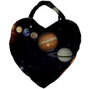 Outer Space Planets Solar System Giant Heart Shaped Tote View2