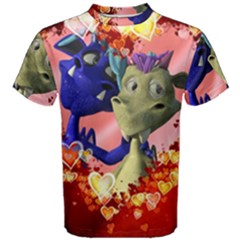 Ove Hearts Cute Valentine Dragon Men s Cotton Tee by Sapixe