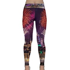 New Year New Year’s Eve In Salzburg Austria Holiday Celebration Fireworks Classic Yoga Leggings by Sapixe