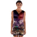 New Year New Year’s Eve In Salzburg Austria Holiday Celebration Fireworks Wrap Front Bodycon Dress View1