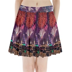 New Year New Year’s Eve In Salzburg Austria Holiday Celebration Fireworks Pleated Mini Skirt by Sapixe