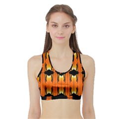 Surfer Girl Sports Bra With Border by ArtworkByPatrick