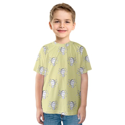 Cute Kids Drawing Motif Pattern Kids  Sport Mesh Tee by dflcprints