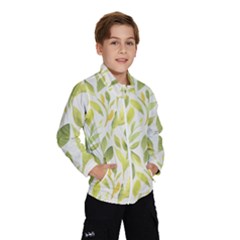 Green Leaves Nature Patter Wind Breaker (kids) by paulaoliveiradesign