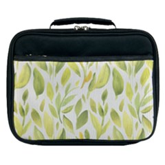 Green Leaves Nature Patter Lunch Bag by paulaoliveiradesign