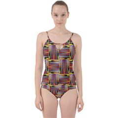 Artwork By Patrick-squares-3 Cut Out Top Tankini Set by ArtworkByPatrick