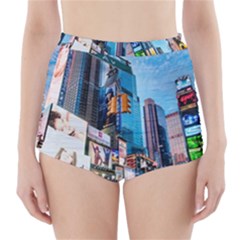 New York City High-waisted Bikini Bottoms by Sapixe