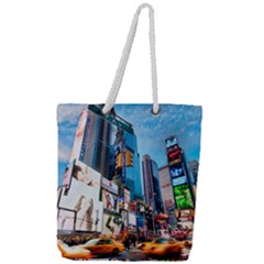 New York City Full Print Rope Handle Tote (large) by Sapixe