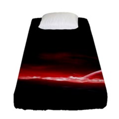 Outer Space Red Stars Star Fitted Sheet (single Size)