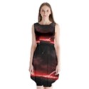 Outer Space Red Stars Star Sleeveless Chiffon Dress   View1