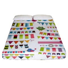 Owl Pattern Fitted Sheet (queen Size) by Sapixe