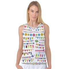 Owl Pattern Women s Basketball Tank Top by Sapixe