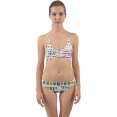 Owl Pattern Wrap Around Bikini Set by Sapixe