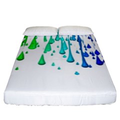 Paint Drops Artistic Fitted Sheet (king Size)