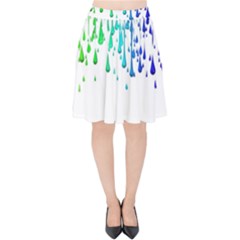 Paint Drops Artistic Velvet High Waist Skirt by Sapixe