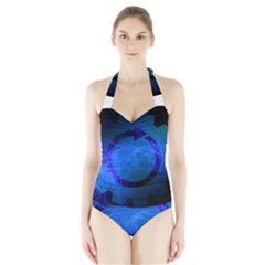 Particles Gear Circuit District Halter Swimsuit by Sapixe