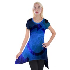 Particles Gear Circuit District Short Sleeve Side Drop Tunic by Sapixe