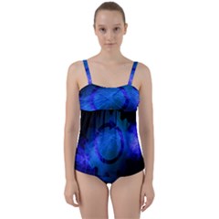 Particles Gear Circuit District Twist Front Tankini Set by Sapixe