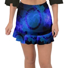 Particles Gear Circuit District Fishtail Mini Chiffon Skirt by Sapixe