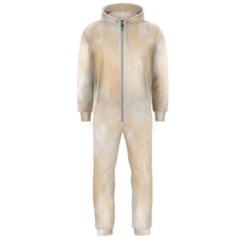 Pattern Background Beige Cream Hooded Jumpsuit (men)  by Sapixe